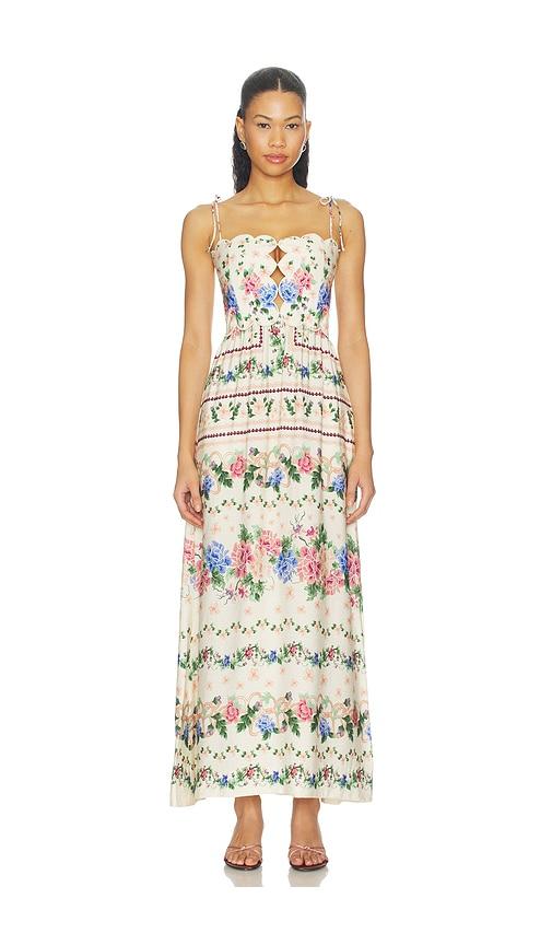 agua bendita julia ivy dress in cream. - size l (also in s, m)