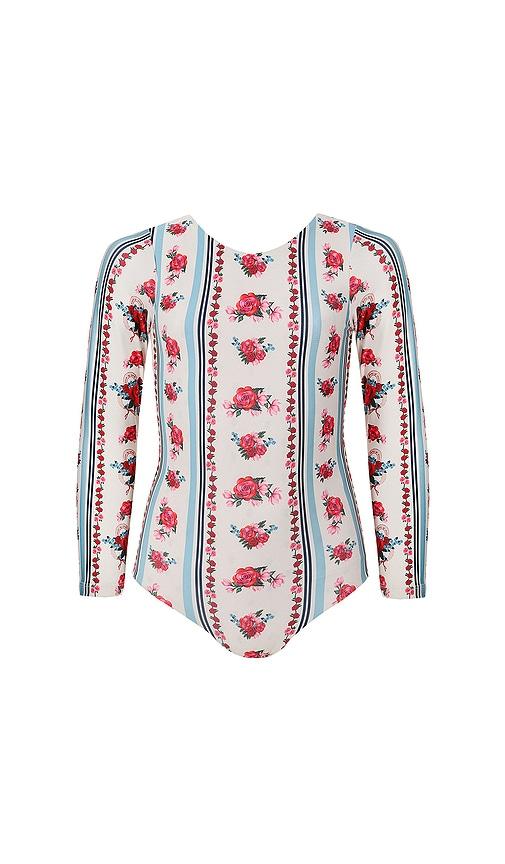 agua bendita kids honey cherish swimsuit in cream. - size 4 (also in 6)