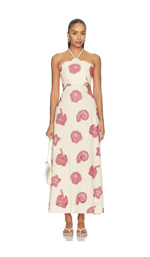 agua bendita leny alina dress in cream. - size l (also in s, m)