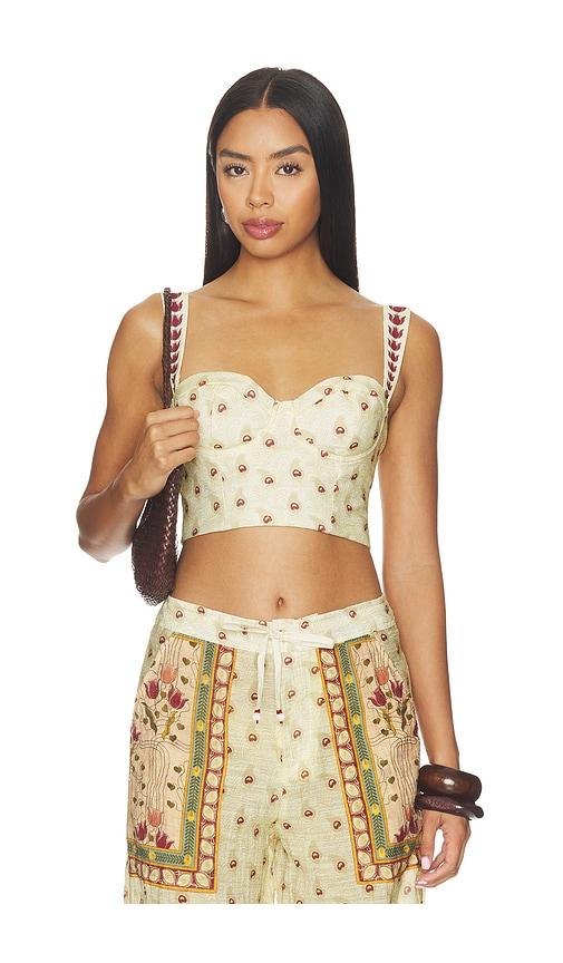 agua bendita lupe plume top in multi. - size l (also in s, m)