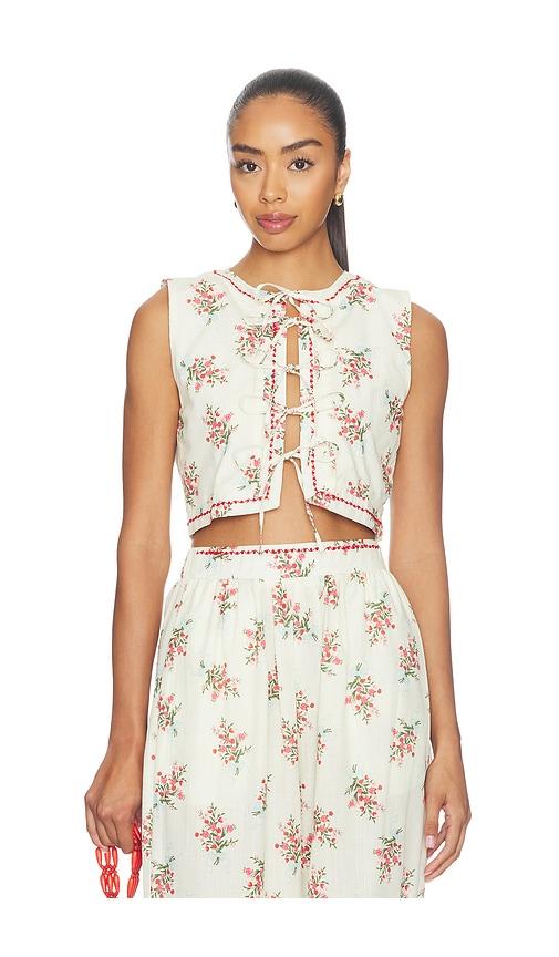 agua bendita madison cherish top in multi. - size l (also in m, s)