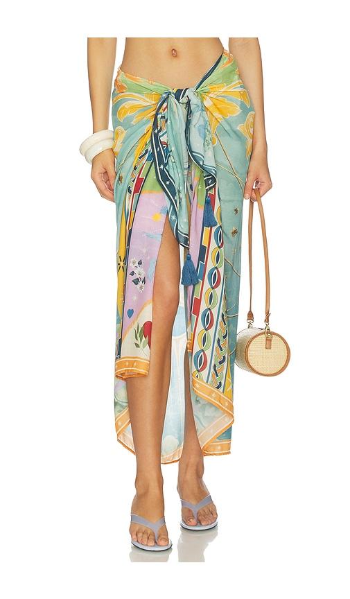 agua bendita marine solstice sarong in multi.