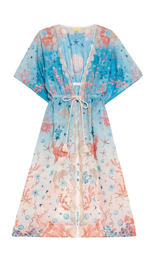 agua bendita salma sereia dress in blue. - size 6 (also in 8)