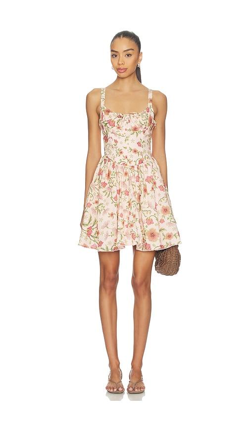 agua bendita spring dress in pink. - size l (also in m, s)