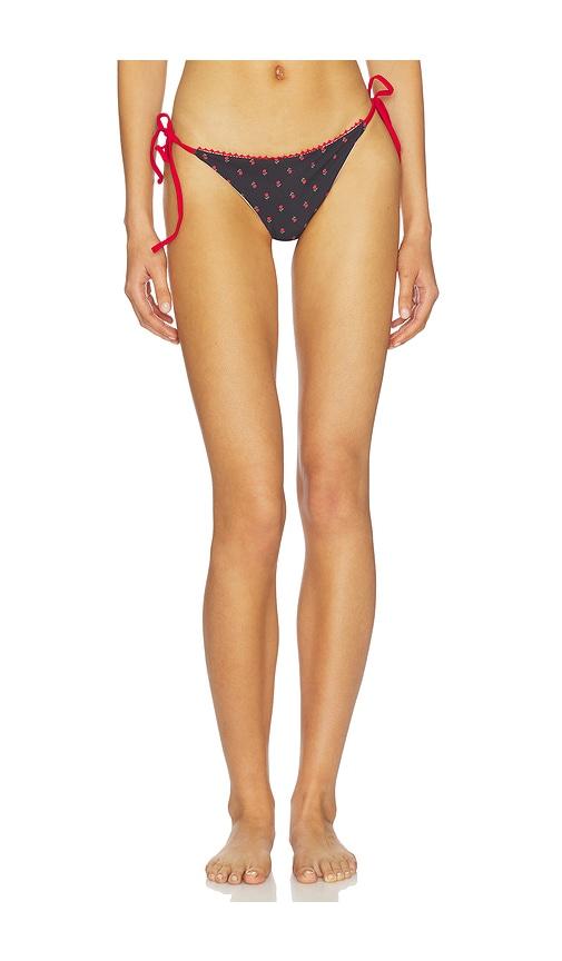 agua bendita tammy especial bikini bottom in black,white. - size l (also in s, m)