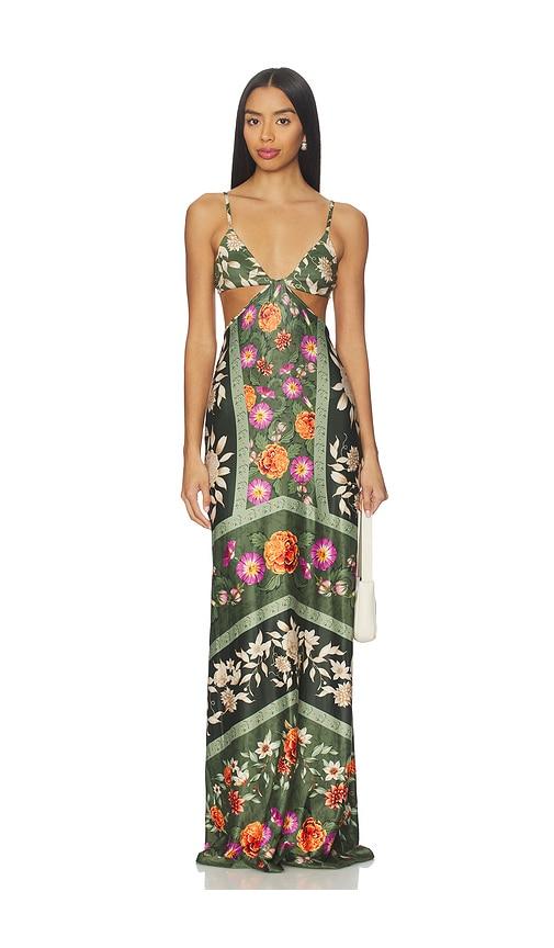 agua bendita x revolve grotta dress in green. - size l (also in xl)