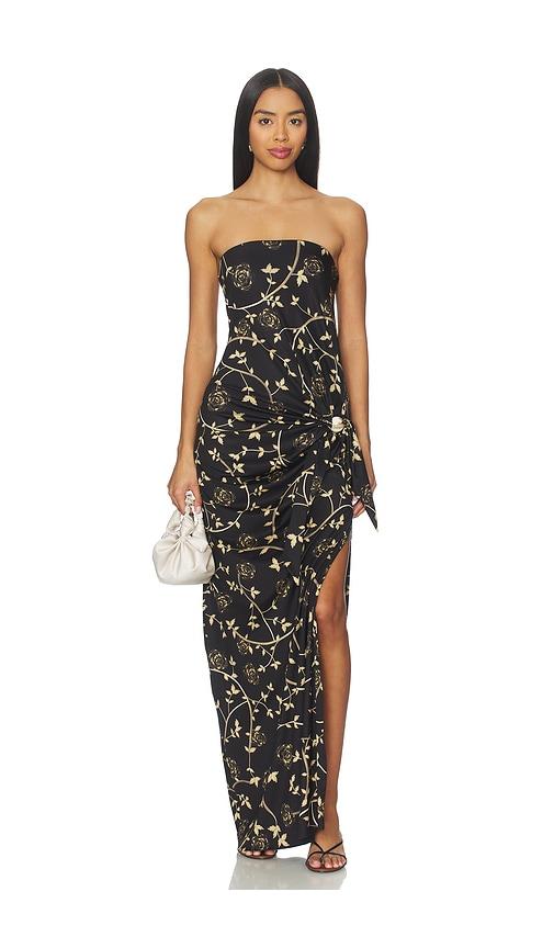agua bendita x revolve melina midi dress in black. - size l (also in s, xs, m)