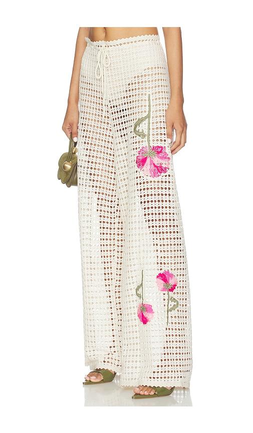 agua bendita x revolve roots pasha pant in cream. - size l (also in s, m)