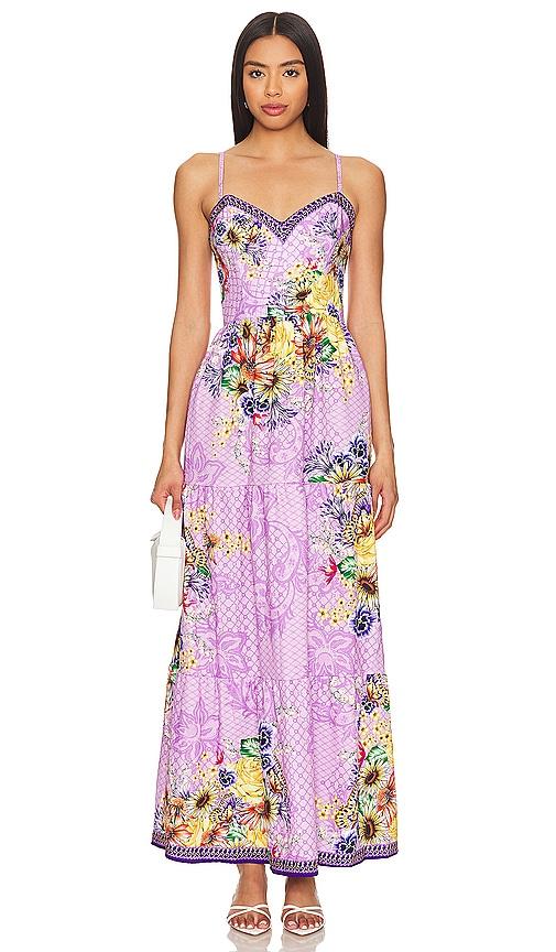 agua bendita x revolve suzie maxi dress in purple. - size l (also in s, xs)
