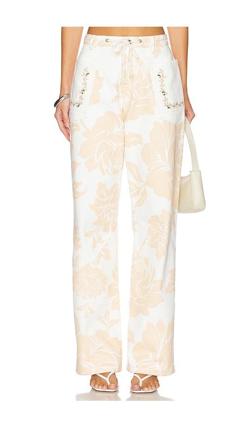 agua bendita x revolve veronik pants in cream. - size xl (also in xs, xxl)