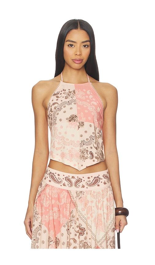 agua bendita x revolve x revolve vall crop top in pink. - size l (also in m, xl)