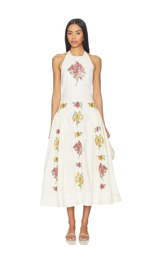 agua by agua bendita balsa midi dress in white. - size l (also in xs, m, xl)