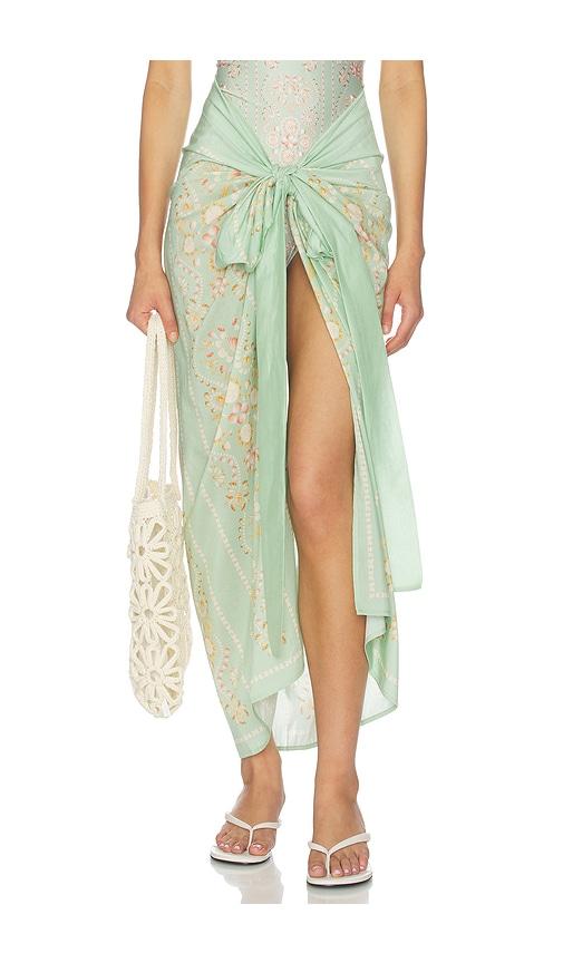 agua by agua bendita lavanda pareo in green.