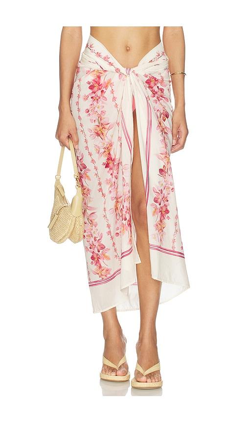agua by agua bendita lavanda paro midi skirt in mint.