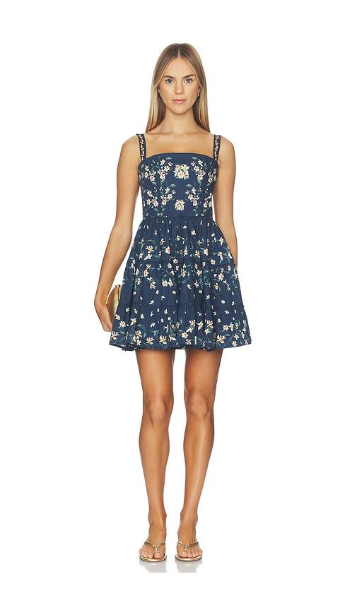 agua by agua bendita lima mini dress in navy. - size l (also in m, s, xl, xs)