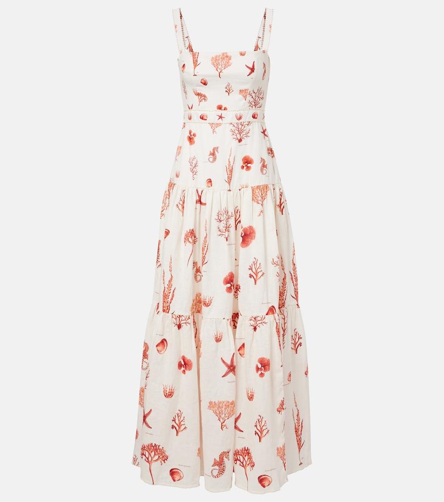 agua by agua bendita lima printed linen maxi dress