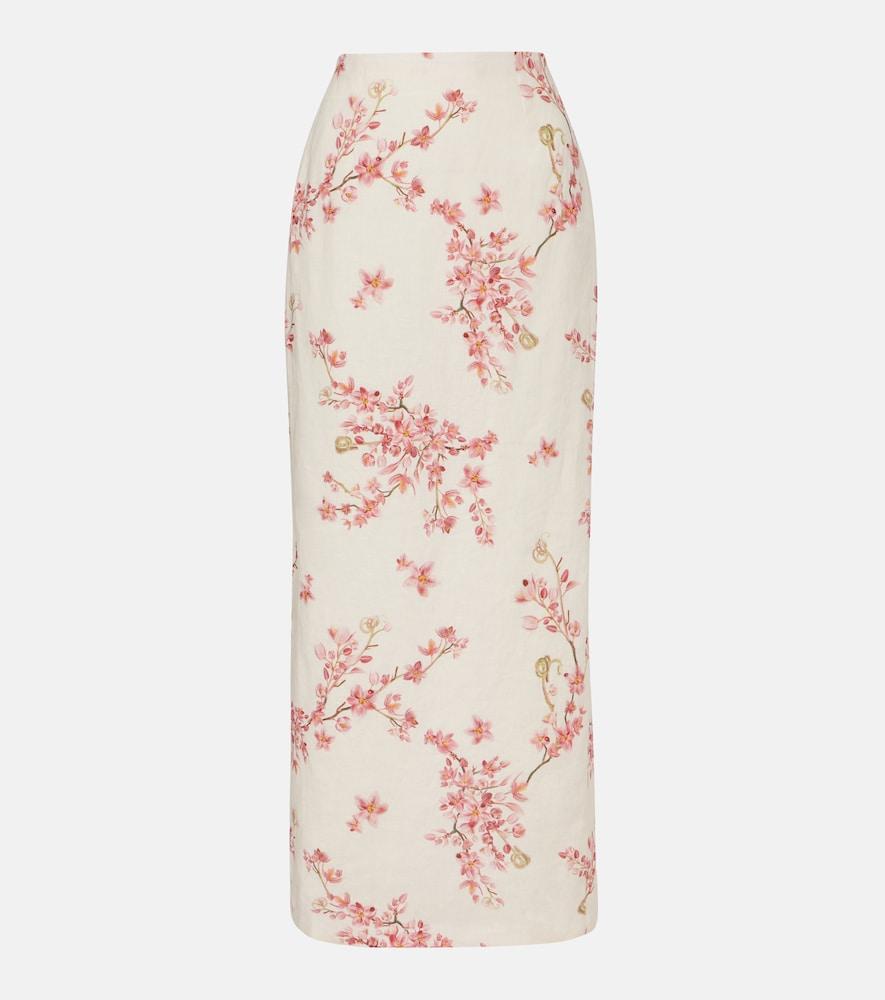 agua by agua bendita lirica paraiso linen maxi skirt