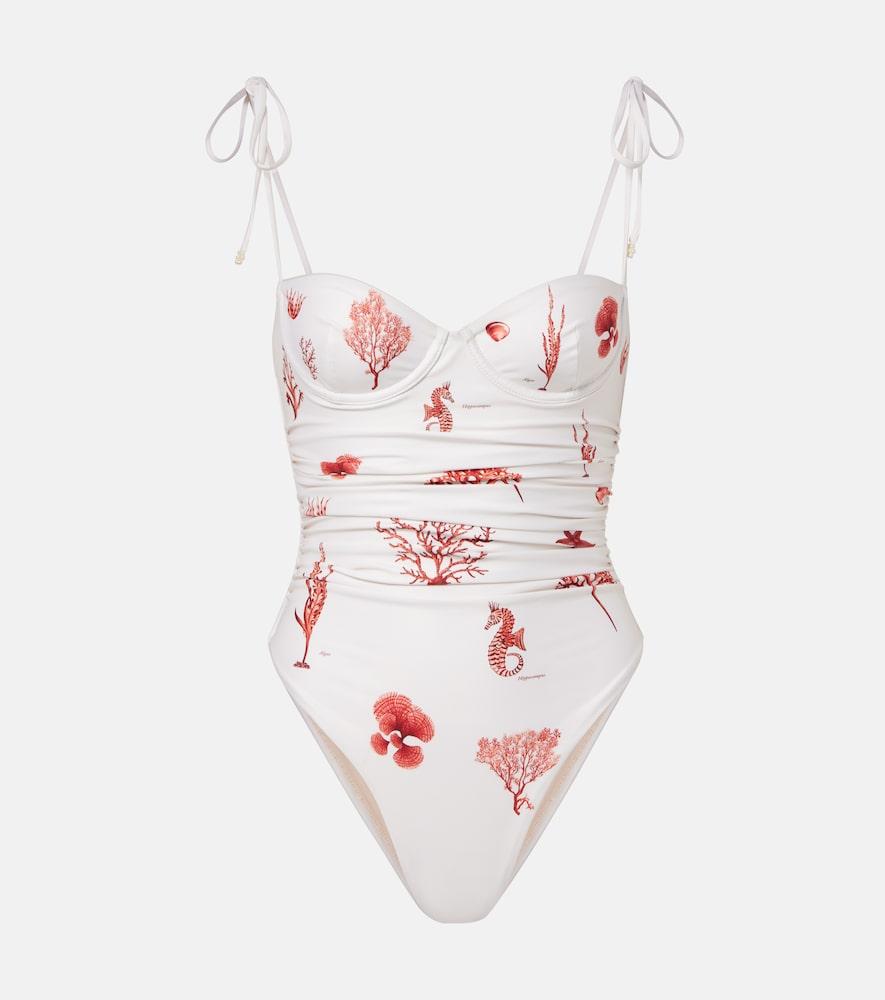 agua by agua bendita rabano printed swimsuit