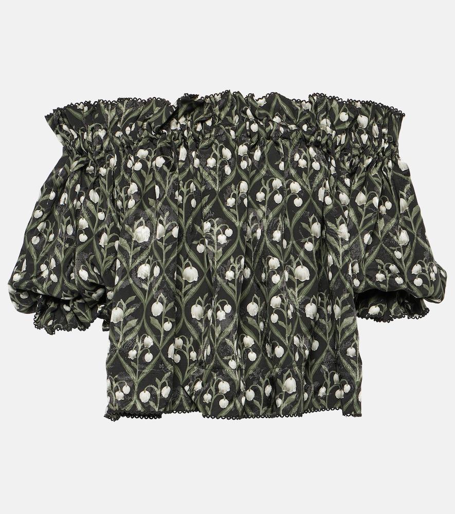 agua by agua bendita urucú perla off-shoulder blouse