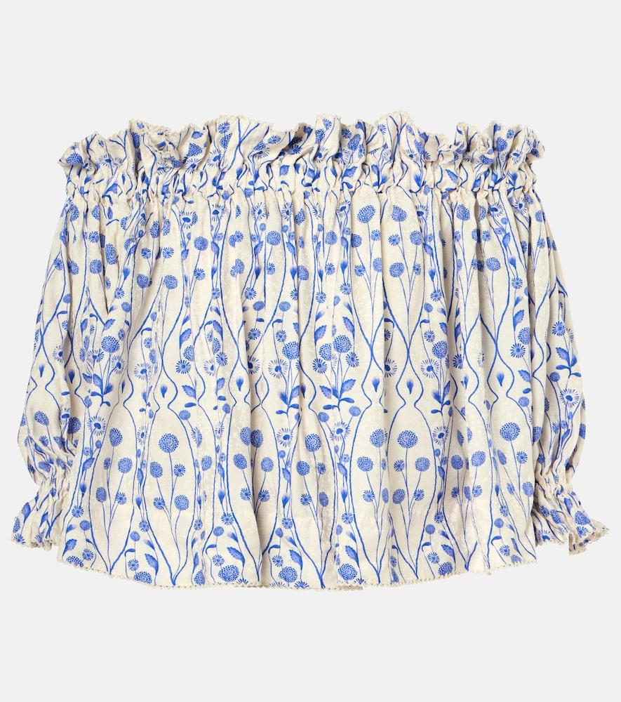 agua by agua bendita urucu off-shoulder blouse