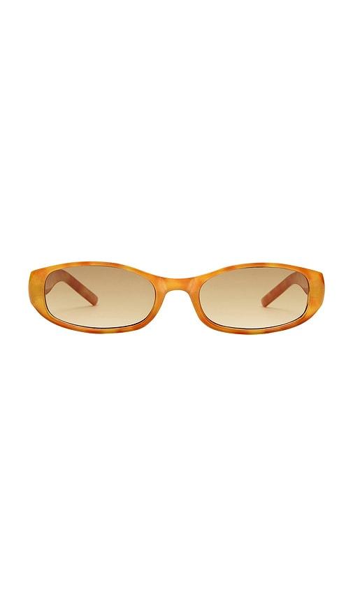 aire caellum sunlgasses in brown.