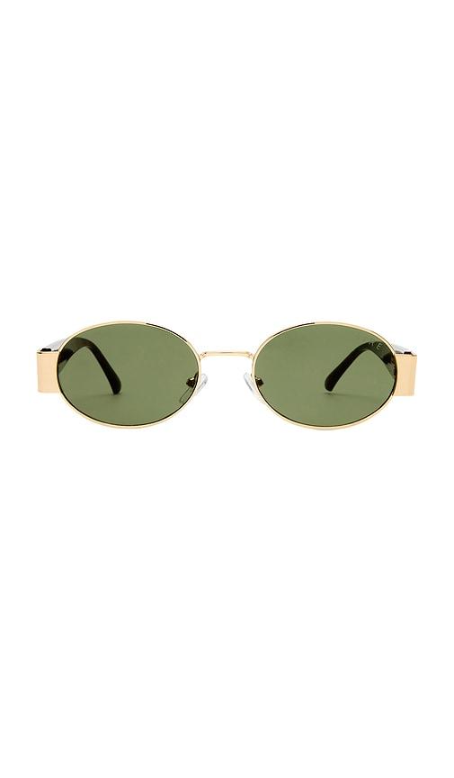 aire mars ii sunglasses in metallic gold.