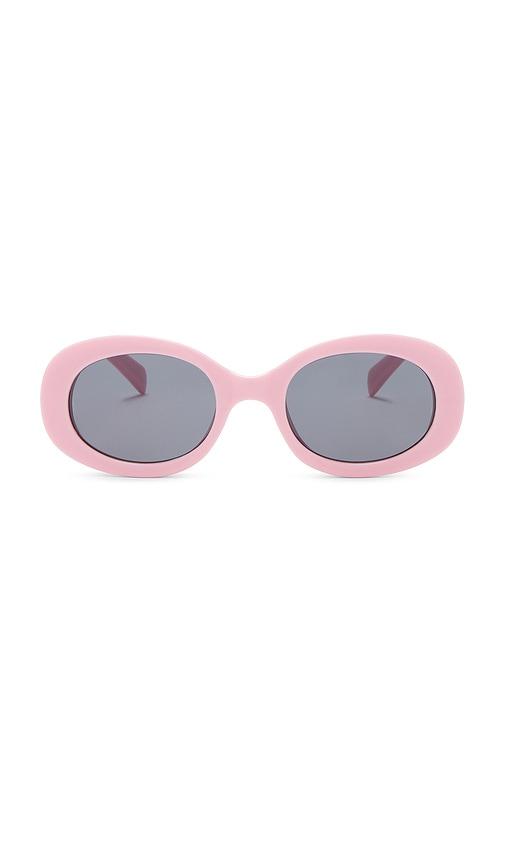 aire x von dutch dazed sunglasses in pink.