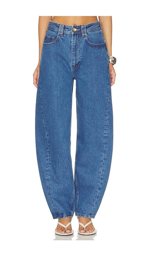 aje stevie barrel ankle jeans in blue. - size 24 (also in 30, 31, 32)