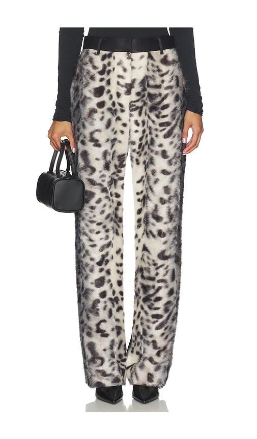 aknvas barberini fur pant in black. - size 0 (also in 6)