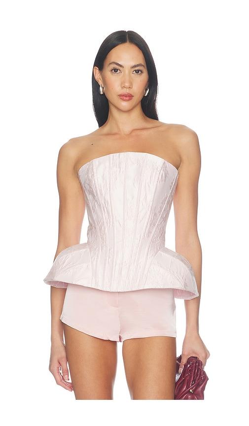 aknvas emmi strapless structured top in pink. - size 4 (also in 6, 8)