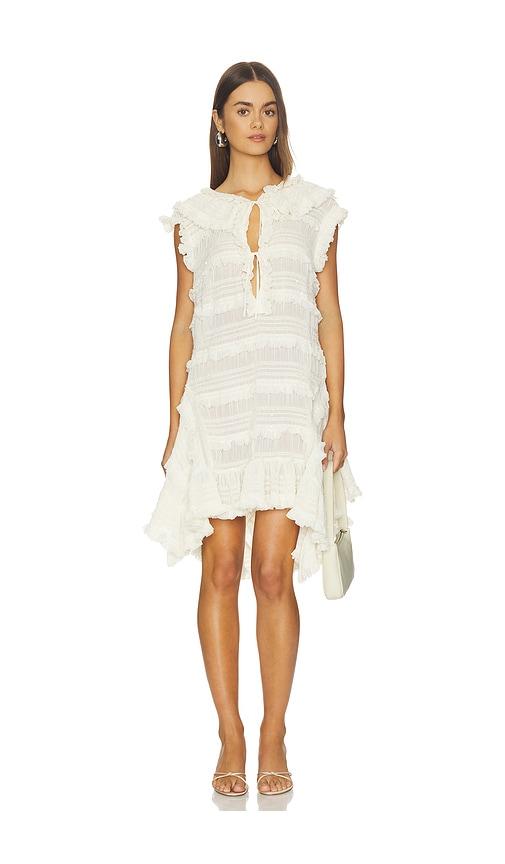aknvas nora dress in cream. - size 0 (also in 10, 12, 2, 4, 6, 8)