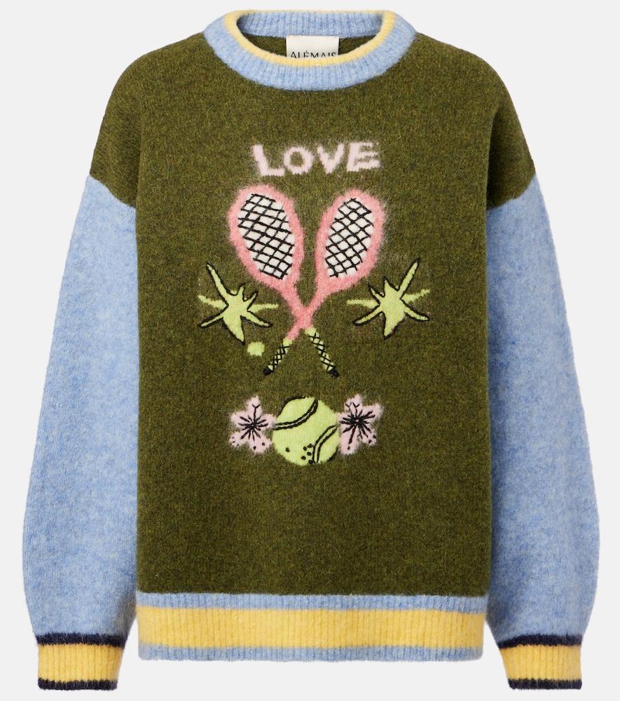 alémais anouk wool, alpaca, and mohair-blend sweater