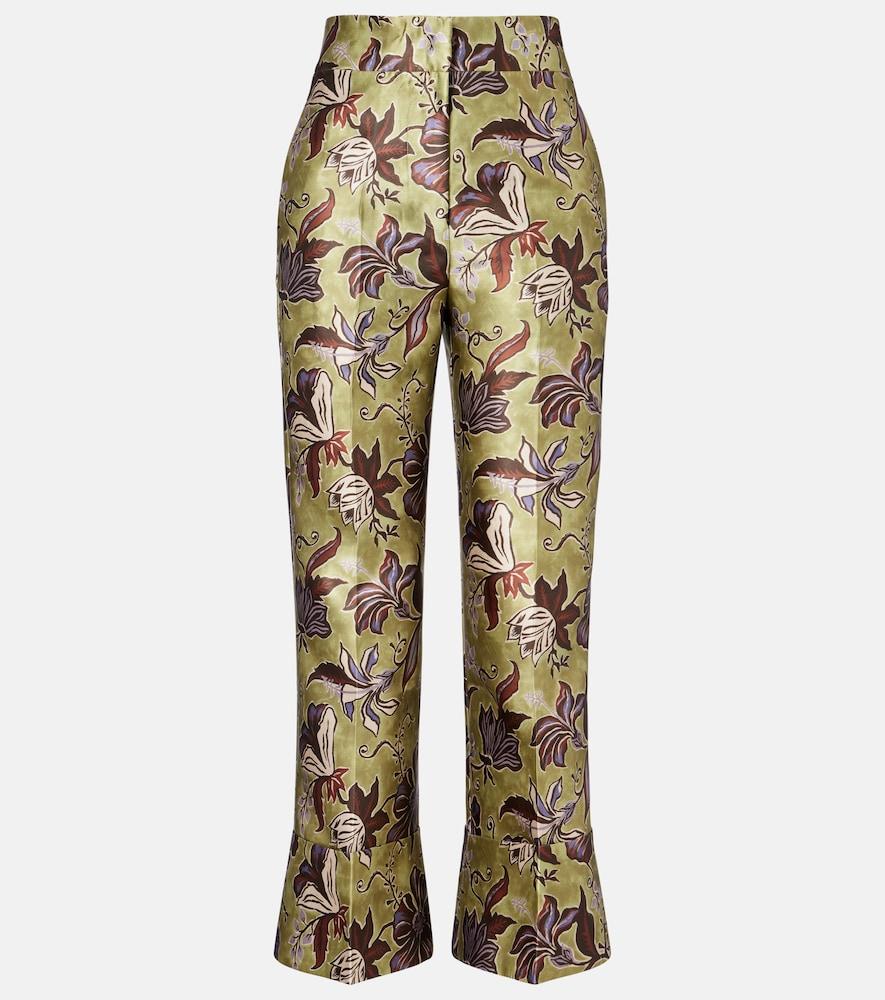 alémais citron floral cropped pants