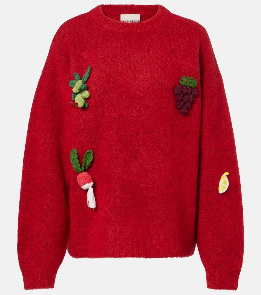 alémais fruitto alpaca, mohair, and wool-blend sweater