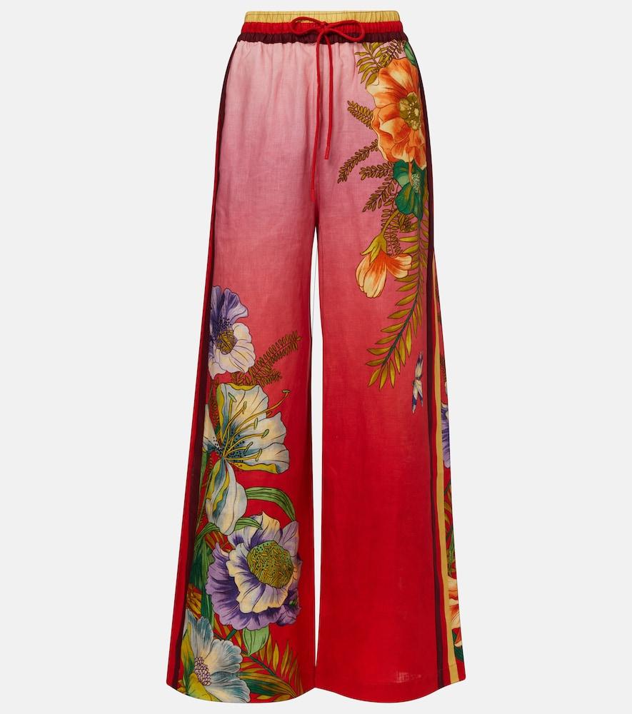 alémais inez ombré linen wide-leg pants