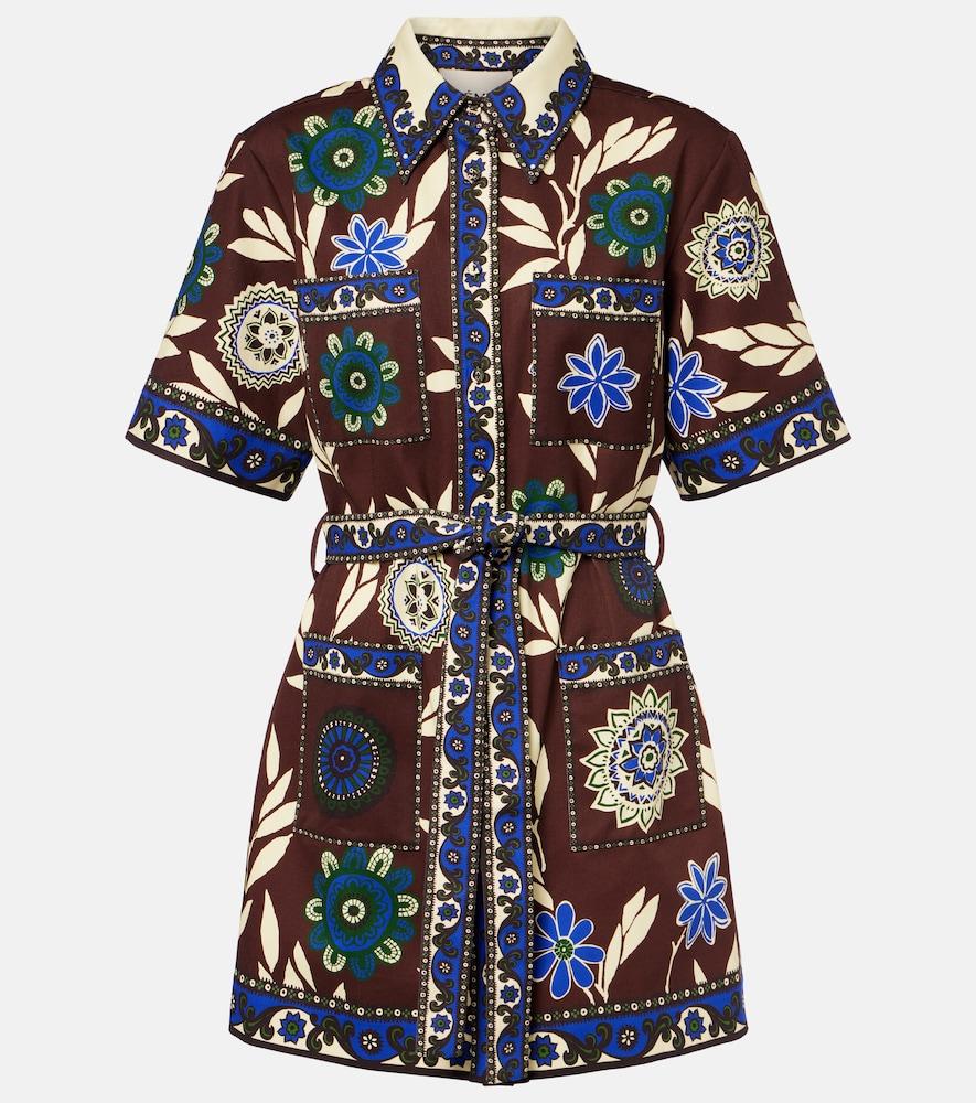 alémais jasper printed cotton shirt dress