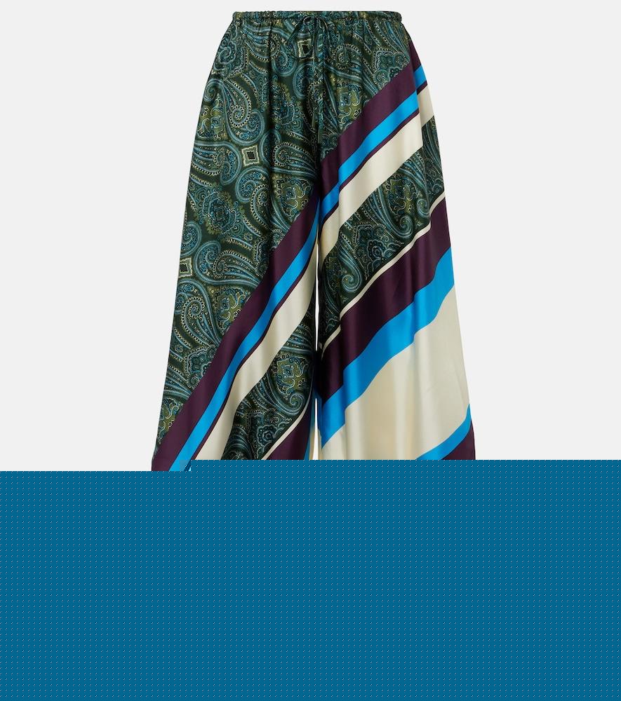 alémais joni printed silk twill balloon pants