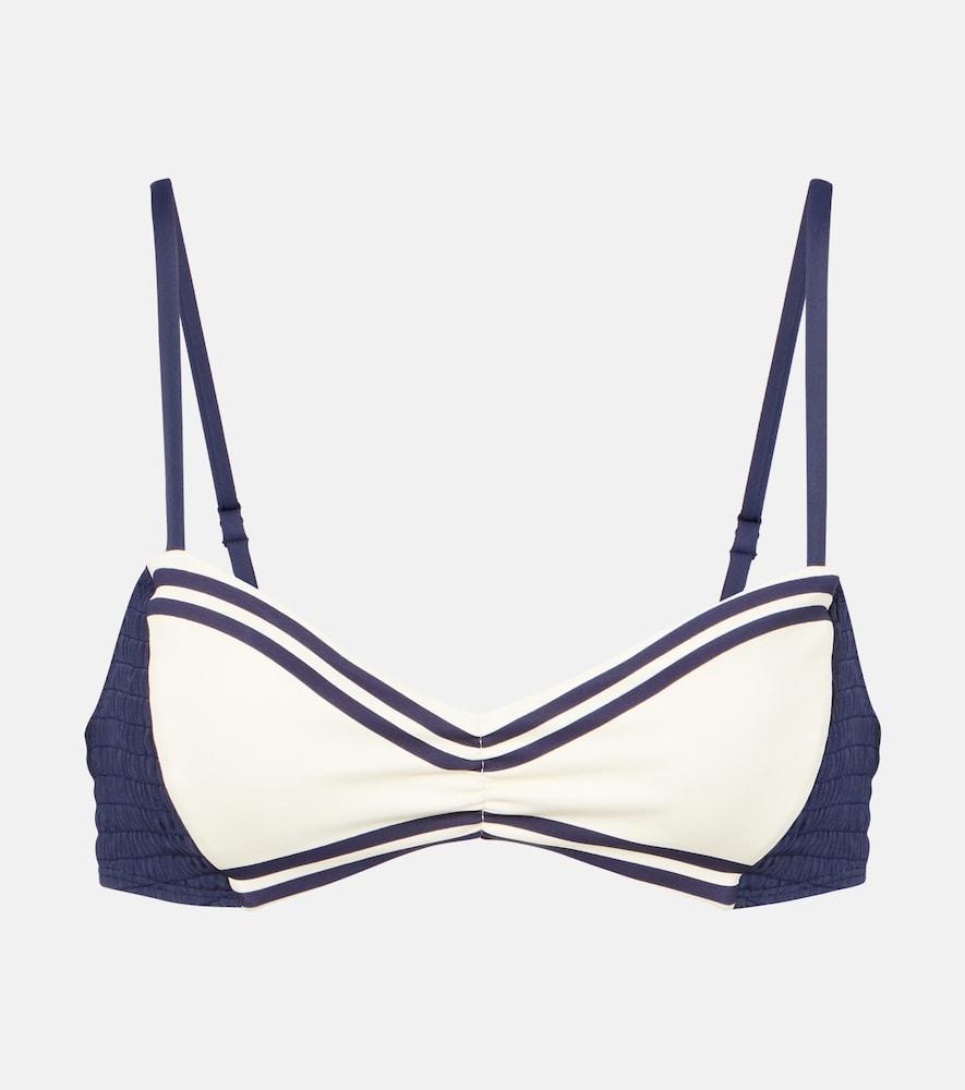 alémais marine smocked bikini top