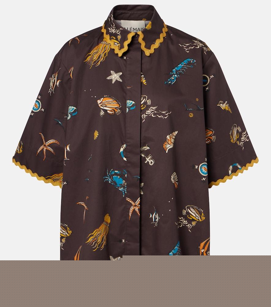 alémais printed cotton bowling shirt