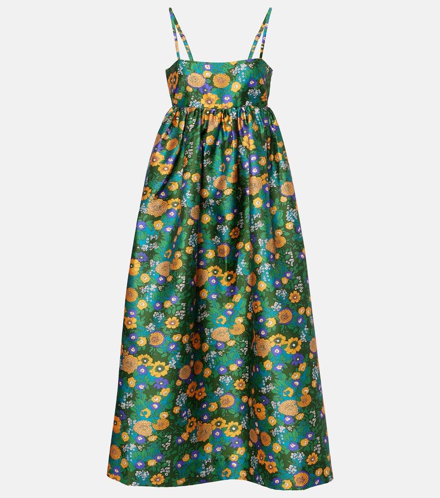 alémais printed open-back midi dress