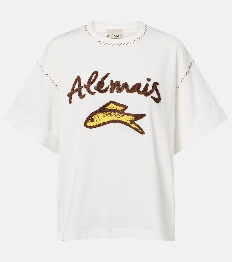 alémais scuba embroidered cotton t-shirt