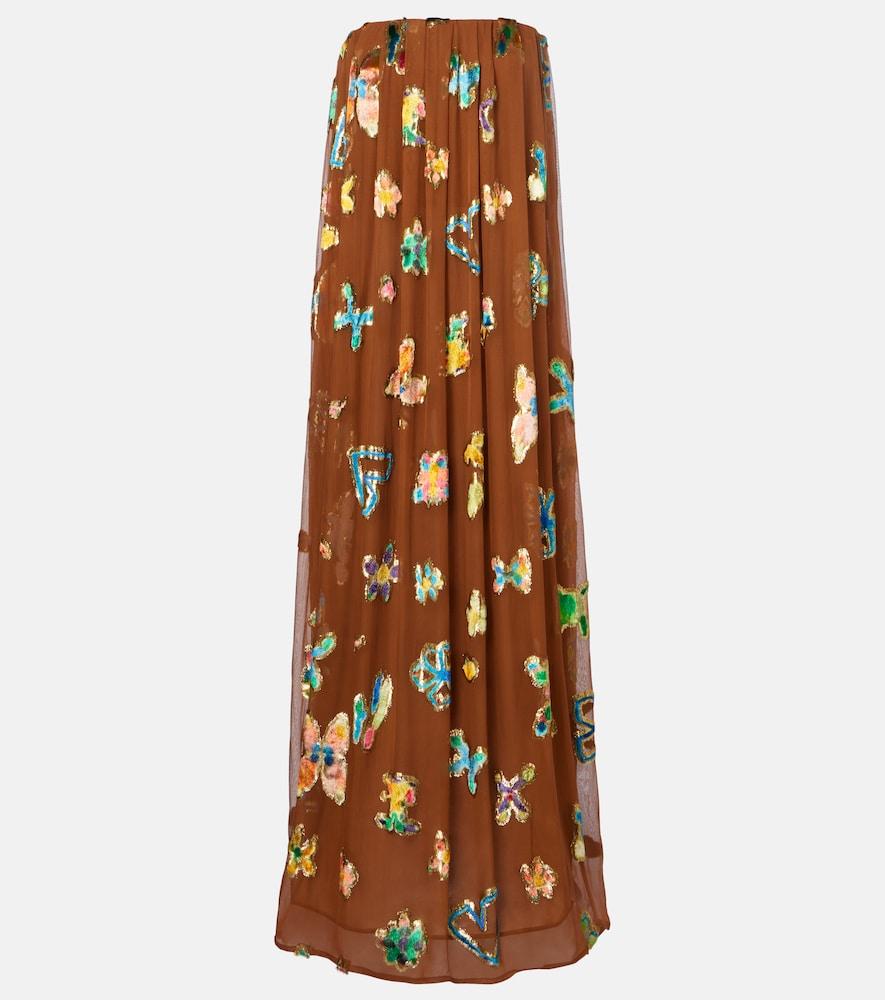 alémais silk-blend gown