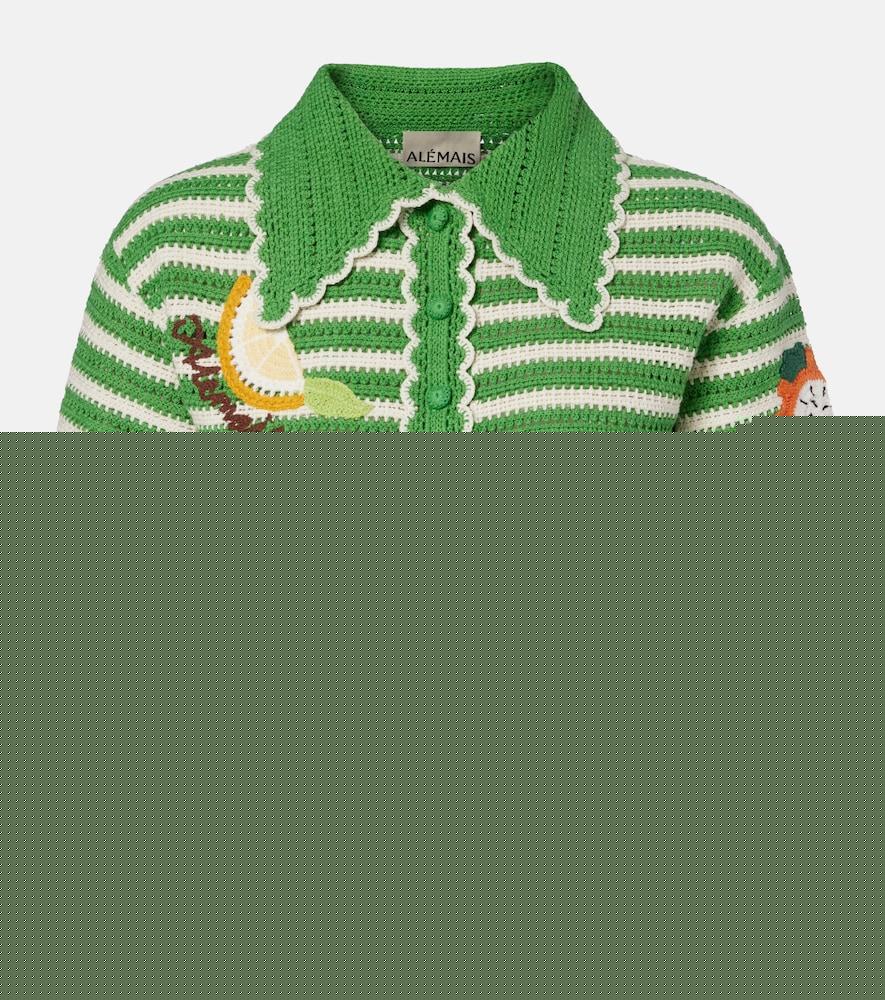 alémais sundae striped cotton polo shirt