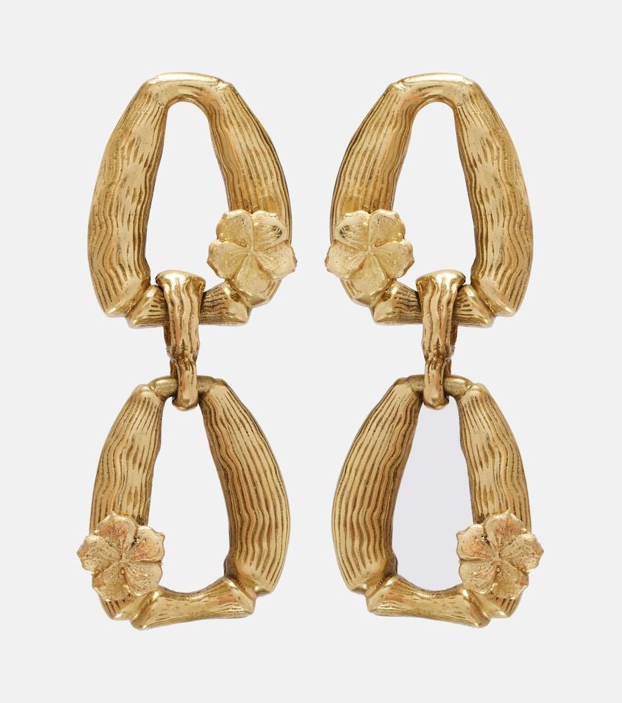 alémais team spirit gold-plated drop earrings