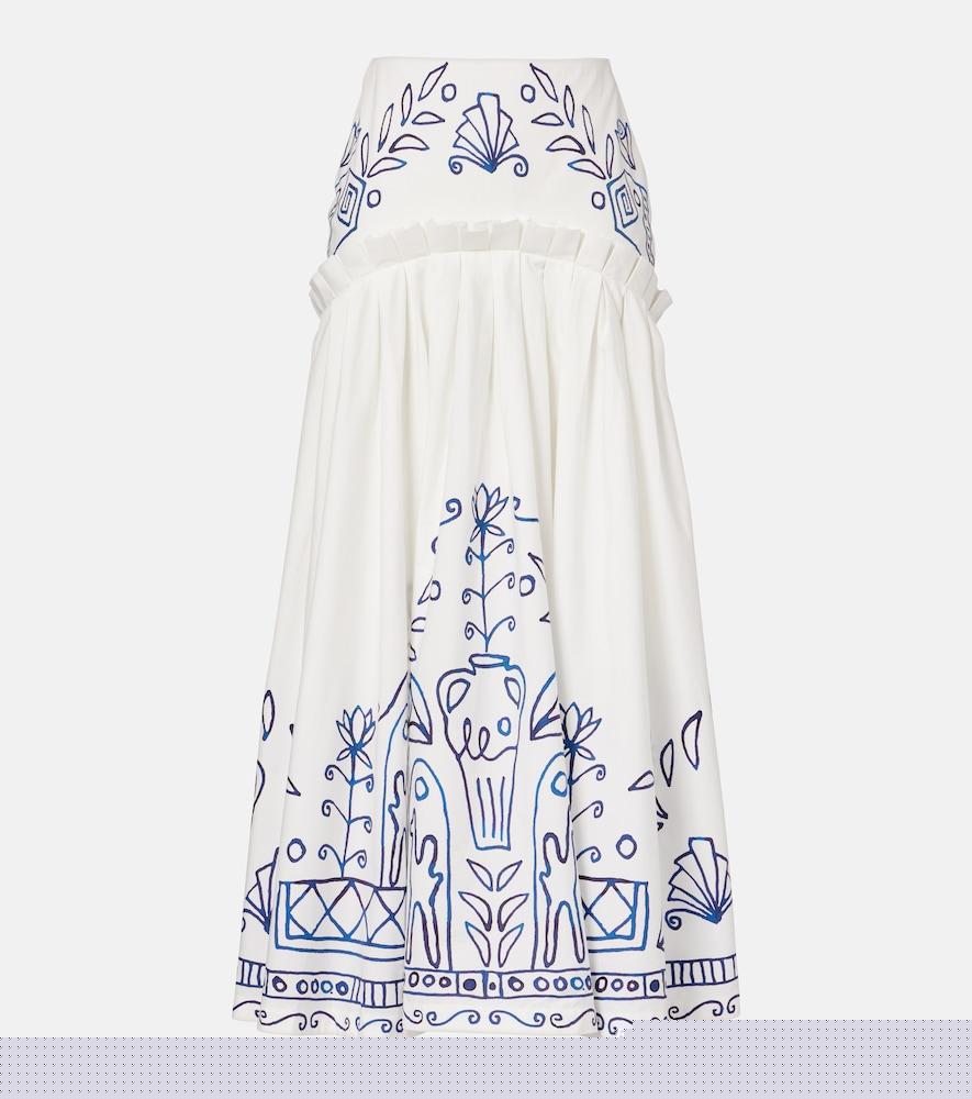 alémais x lrnce leela printed cotton maxi skirt
