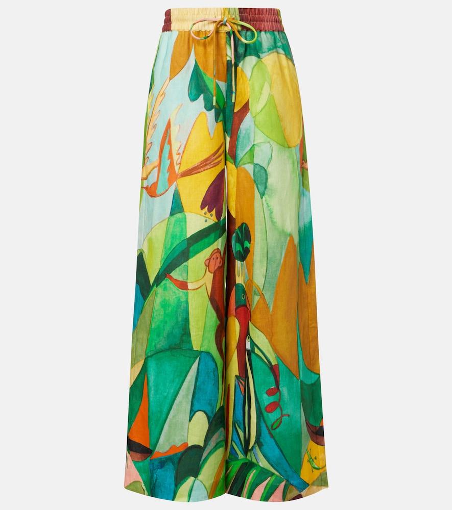 alémais x mokshini linen wide-leg pants