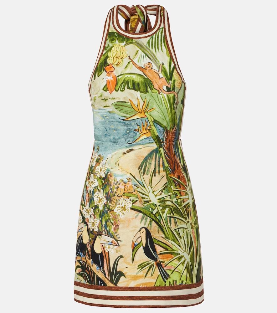 alémais x mokshini toucan tango cotton minidress