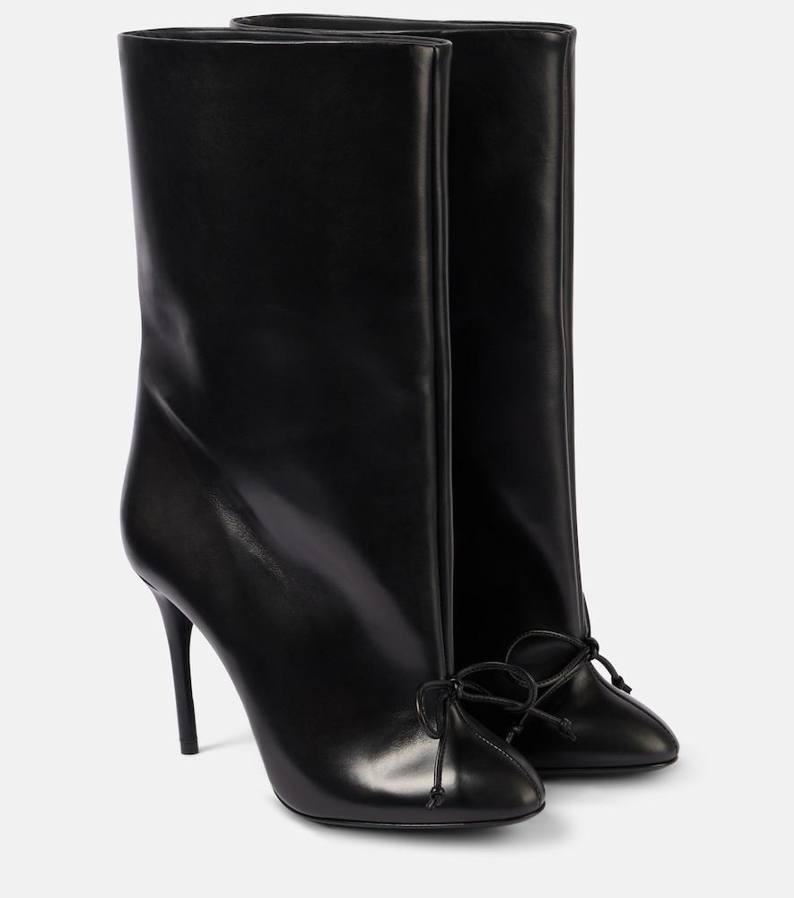 alaïa 90 bow-detail leather ankle boots