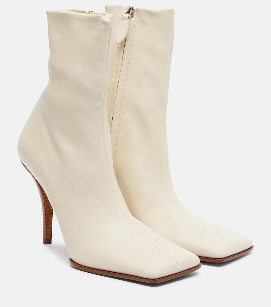 alaïa 90 leather ankle boots