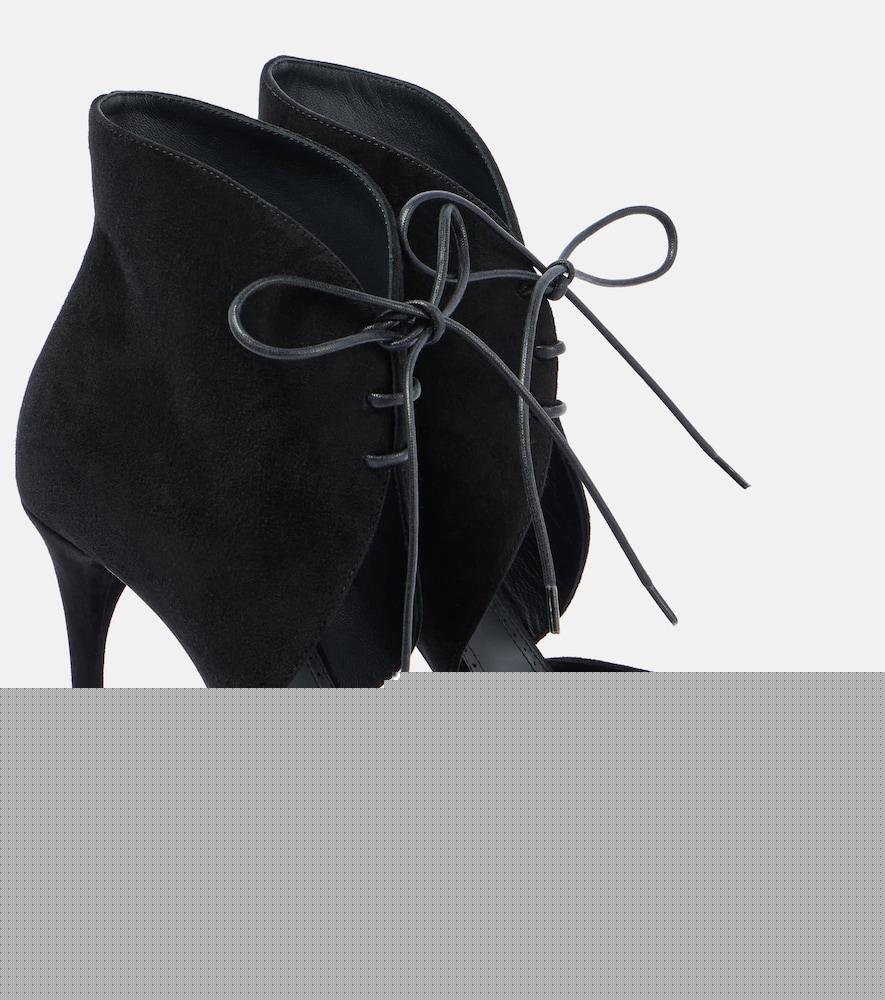 alaïa 90 suede lace-up pumps